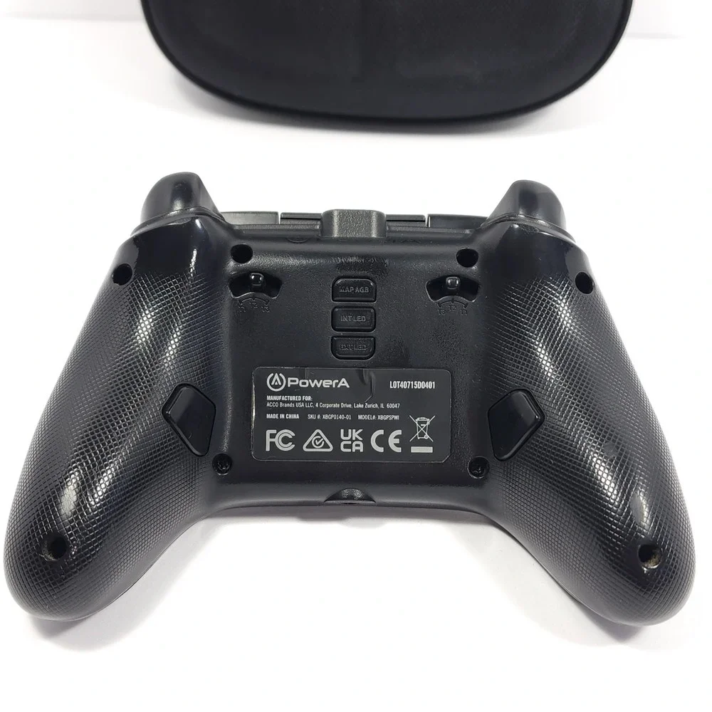 PowerA Advantage Wired Controller Xbox XBGPSPWI‎ Untested Parts only & Case